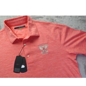 Newcastle West Golf Club Polo Shirt Men's L Pink Heathered Munster's Friendliest